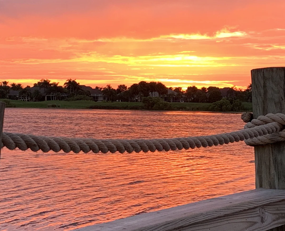 Lake Sumter Landing at sunset